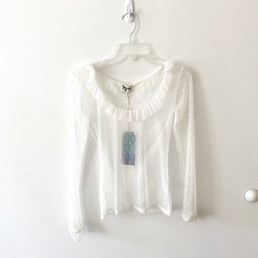 NWT Show Me Your Mumu dotted mesh top size x-small